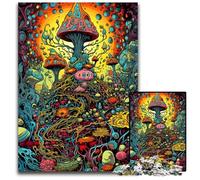 Puzzle Trippy Mushroom Medley 1000 pièces Puzzle Impossible pour Adultes Parfait pour Les Cadeaux d'anniversaire, de Noël et d'halloween 26x38cm/10,23x14,96 Pouces