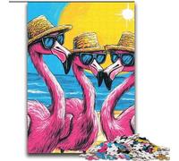Puzzle Trois Flamants Roses 2000 pièces pour Adultes et Adolescents, Jouets éducatifs, Anti-Stress, Cadeaux d'anniversaire Uniques (70x100cm)