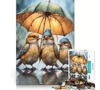 Puzzle Trois Oiseaux sous Un Parapluie pour Adolescents, 1000 pièces, pour améliorer la mémoire, Loisirs à la Maison, Bords précis, Cadeau Exquis 50x75cm