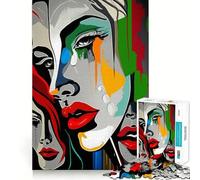 Puzzle Trois Visages pour Adolescents 1000 pièces, Jeu de logique et de réflexion, Calme et Amusant, Bords Lisses, Cadeau d'anniversaire 50x75cm