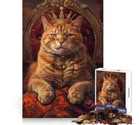 Puzzle Trône et Couronne de la Reine Chat pour Adultes,1000 pièces,Exercice de logique,Loisir paisible,Bords de qualité supérieure,Cadeau de Noël Unique (50x75cm)