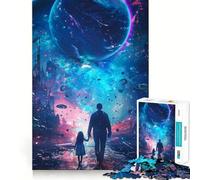 Puzzle Tu ES avec Moi 1000 pièces Stimule la Concentration Jeu de réflexion Amusant et Technique de découpe Laser avancée Idéal pour Les Voyages (38x26cm)