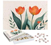 Puzzle Tulipe 1000 Pièces Adultes, Puzzle 1000 Pièces pour Adultes et Enfants à Partir de 14 Ans, Fleur Puzzles Bois de Qualité Supérieure avec Une Boîte d'emballage Exquise, Cadeau Femme/Homme H-610