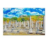 Puzzle Turquie 300 pièces Perge, Ville Antique d'Antalya, Jeu de Puzzle, œuvre d'art, Souvenir de Voyage, 38 x 26 cm