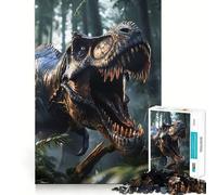 Puzzle Tyrannosaure Sauvage 1000 Pièces Jeu de Réflexion Pièces Précises à Assembler sans Couture Activité Amusante en Famille (50x75cm)