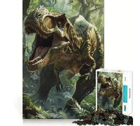 Puzzle Tyrannosaure Sauvage 1000 Pièces pour Adultes Jeu de Mémoire Amusant Découpe Expert Activité de Groupe Relaxante en Intérieur (50x75cm)