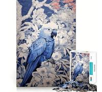 Puzzle Ukiyo E Perroquet Adultes 1000 Pièces Jeu de Mémoire Amusant Découpe Nette et Pièces Robustes Cadeau Unique pour Soulager Le Stress (38x26cm)