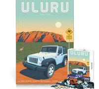 Puzzle Uluru Ayers Rock 1000 pièces pour Adultes, développement cérébral, Passe-Temps apaisant, Assemblage Propre, Cadeau de Noël idéal (50x75cm)
