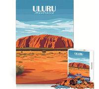Puzzle Uluru Rock Australie 1000 pièces Exercice de logique Distraction apaisante Bords Nets Cadeau Festif (38x26cm)