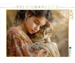 Puzzle · Un Amour d'enfant pour Les Animaux | Mon chaton est très câlin · 1000 pièces · Format assemblé 64 × 48 cm · CALVENDO Puzzle