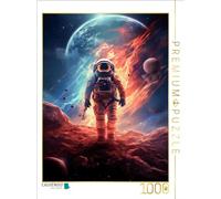 Puzzle · Un Astronaute Traverse Une tempête d'étoiles | Un cosmonaute traverse une tempête de galaxies · 1000 pièces · Format assemblé 64 × 48 cm · CALVENDO Puzzle