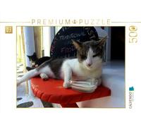 Puzzle · Un Chat Buvant du Lait Devant Une taverne | Motif de chat grec · 500 pièces · Format assemblé 48 × 36 cm · CALVENDO Puzzle
