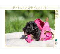 Puzzle · Un Chiot Border Collie dans Un Sac à Main | 2000 pièces · Format assemblé 90 × 67 cm · CALVENDO Puzzle