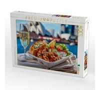Puzzle · Un Coup d'éclat - des crevettes grillées avec du Pain à l'ail et | des dips · 1000 pièces · Format assemblé 64 × 48 cm · CALVENDO Puzzle