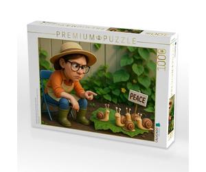 Puzzle · Un Discours Clair sur Les escargots dans Le Jardin | 1000 pièces · Format assemblé 64 × 48 cm · CALVENDO Puzzle