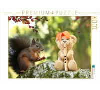 Puzzle · Un é uil et Son ami Teddy en Automne | 1000 pièces · Format assemblé 64 × 48 cm · CALVENDO Puzzle