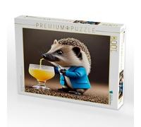 Puzzle · Un hérisson en Costume raffiné boit Un Cocktail | 1000 pièces · Format assemblé 64 × 48 cm · CALVENDO Puzzle