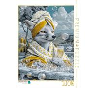 Puzzle · Un Moment de détente au Spa | Le renard adore se baigner dans la nature · 1000 pièces · Format assemblé 64 × 48 cm · CALVENDO Puzzle