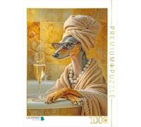 Puzzle · Un Moment de détente au Spa | Une élégante lévrière en train de se baigner · 1000 pièces · Format assemblé 64 × 48 cm · CALVENDO Puzzle