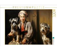 Puzzle · Un Motif du Calendrier Dame au Chien | Dame à moustache · 1000 pièces · Format assemblé 64 × 48 cm · CALVENDO Puzzle