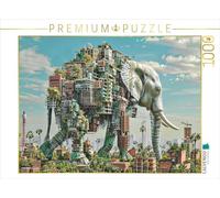 Puzzle · Un Motif du Calendrier Éléphantine | Ville des éléphants · IA générée · 1000 pièces · Format assemblé 64 × 48 cm · CALVENDO Puzzle