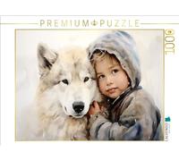 Puzzle · Un Motif du Calendrier Enfants et Animaux | Enfant et chien · 1000 pièces · Format assemblé 64 × 48 cm · CALVENDO Puzzle