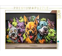 Puzzle · Un Motif du Calendrier Graffiti Chiens | Bande de chiens fous · 1000 pièces · Format assemblé 64 × 48 cm · CALVENDO Puzzle