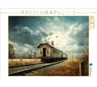 Puzzle · Un Motif du Calendrier Habitations inquiétantes | Seul dans le train · 1000 pièces · Format assemblé 64 × 48 cm · CALVENDO Puzzle
