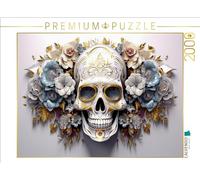 Puzzle · Un Motif du Calendrier Skull Flower - Tête de Mort Art | 2000 pièces · Format assemblé 90 × 67 cm · CALVENDO Puzzle