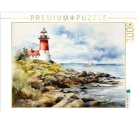 Puzzle · Un Motif du Calendrier Vacances sur la pittoresque côte de la mer | du Nord · Au phare · 1000 pièces · Format assemblé 64 × 48 cm · CALVENDO Puzzle