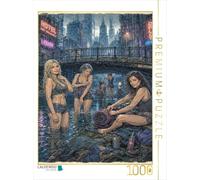 Puzzle · Un Peu de fraîcheur dans la Grande Ville | Scènes de la périphérie de la grande ville, dans un style bande… · 1000 pièces · Format assemblé 64 × 48 cm · CALVENDO Puzzle