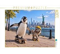 Puzzle · Un Pingouin à New York | Un pingouin se promène à New York · 1000 pièces · Format assemblé 64 × 48 cm · CALVENDO Puzzle