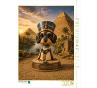 Puzzle · Un Teckel déguisé en Néfertiti | Une personnalité célèbre de l'histoire sous un tout autre jour… · 2000 pièces · Format assemblé 90 × 67 cm · CALVENDO Puzzle