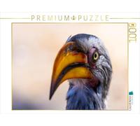 Puzzle · Un Toque à Bec Jaune Curieux au Botswana | Portrait d'oiseau tout près · 1000 pièces · Format assemblé 64 × 48 cm · CALVENDO Puzzle