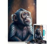 Puzzle Un Vieux Singe apprécie la Neige pour Adolescents, 1000 pièces, Jeu intellectuel, Divertissement d'intérieur, découpe de qualité, Cadeau créatif (50x75cm)