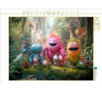 Puzzle · Une fête monstrueuse dans la Jungle | en faisant beaucoup de bruit · 1000 pièces · Format assemblé 64 × 48 cm · CALVENDO Puzzle