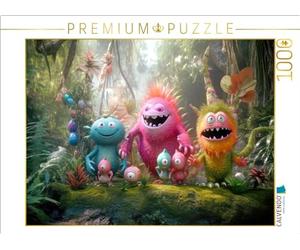 Puzzle · Une fête monstrueuse dans la Jungle | en faisant beaucoup de bruit · 1000 pièces · Format assemblé 64 × 48 cm · CALVENDO Puzzle
