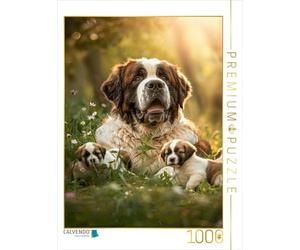 Puzzle · Une fière Maman Chien avec sa progéniture | 1000 pièces · Format assemblé 64 × 48 cm · CALVENDO Puzzle