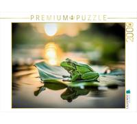 Puzzle · Une Grenouille se Repose sur Un pétale de nénuphar | La vie parmi les nénuphars · 2000 pièces · Format assemblé 90 × 67 cm · CALVENDO Puzzle