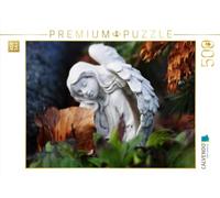 Puzzle · Une illustration tirée du calendrier « Calendrier des anges avec | citations » / version suisse · Un ange rêveur aux yeux fermés · 500 pièces · Format assemblé 48 × 36 cm · CALVENDO Puzzle
