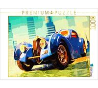 Puzzle · Une Illustration tirée du Calendrier Cars'n'Arts | Œuvres numériques de Jean-Louis Glineur · Bugatti Type 57 · 1000 pièces · Format assemblé 64 × 48 cm · CALVENDO Puzzle
