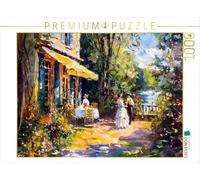 Puzzle · Une Maison de Campagne idyllique au Bord d'un lac, avec terrasse | rosiers grimpants et balustrade · jeu de puzzle · Un motif de… · 1000 pièces · Format assemblé 64 × 48 cm · CALVENDO Puzzle