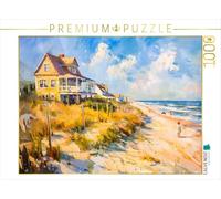 Puzzle · Une Maison impressionniste au Bord de la mer, baignée de lumière | avec les vagues et une atmosphère paisible · Un motif marin… · 1000 pièces · Format assemblé 64 × 48 cm · CALVENDO Puzzle