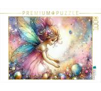 Puzzle · Une Petite fée Joue avec des Billes Magiques | Une délicate fée peinte à l'aquarelle, de la poussière… · 1000 pièces · Format assemblé 64 × 48 cm · CALVENDO Puzzle