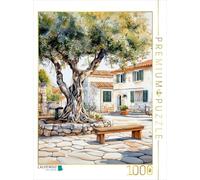Puzzle · Une Place de Village pittoresque dans la région de Dalmatie | 1000 pièces · Format assemblé 64 × 48 cm · CALVENDO Puzzle
