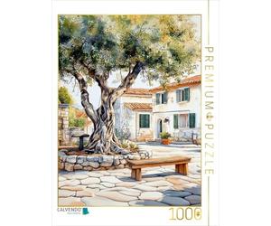 Puzzle · Une Place de Village pittoresque dans la région de Dalmatie | 1000 pièces · Format assemblé 64 × 48 cm · CALVENDO Puzzle