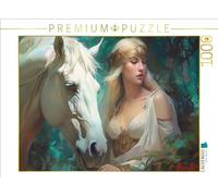 Puzzle · Une Princesse Elfe et Son Cheval | Dans un lieu secret, il y a longtemps · 1000 pièces · Format assemblé 64 × 48 cm · CALVENDO Puzzle