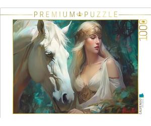 Puzzle · Une Princesse Elfe et Son Cheval | Dans un lieu secret, il y a longtemps · 1000 pièces · Format assemblé 64 × 48 cm · CALVENDO Puzzle