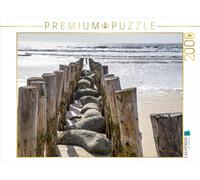 Puzzle · Une rangée de pieux sur la Plage de Blåvand | Le magnifique littoral du Danemark · 2000 pièces · Format assemblé 90 × 67 cm · CALVENDO Puzzle