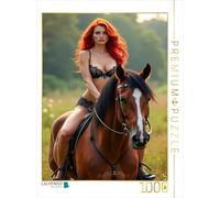 Puzzle · Une séduisante Femme Qui murmure à l'oreille des Chevaux | 1000 pièces · Format assemblé 64 × 48 cm · CALVENDO Puzzle